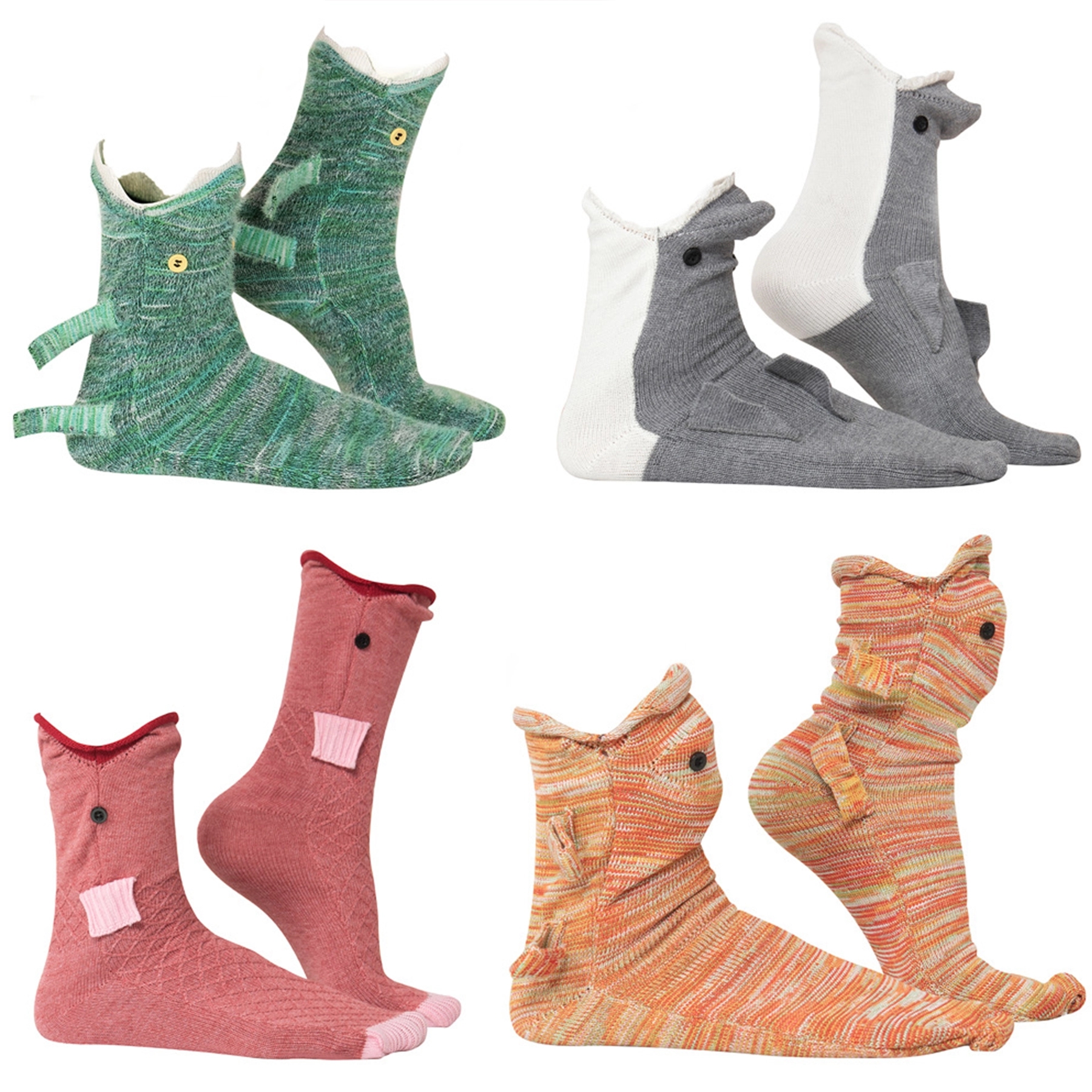Knit Novelty Shark Socks 1