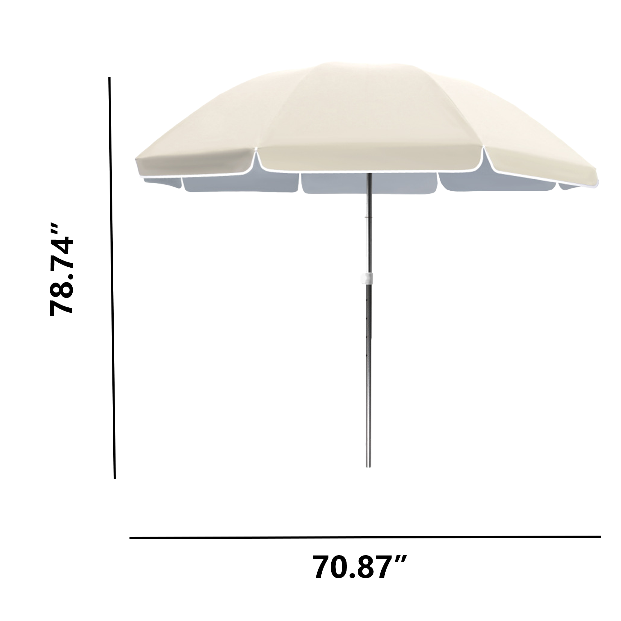 Steel Frame Oxford Cloth Sun Protection Umbrella 8