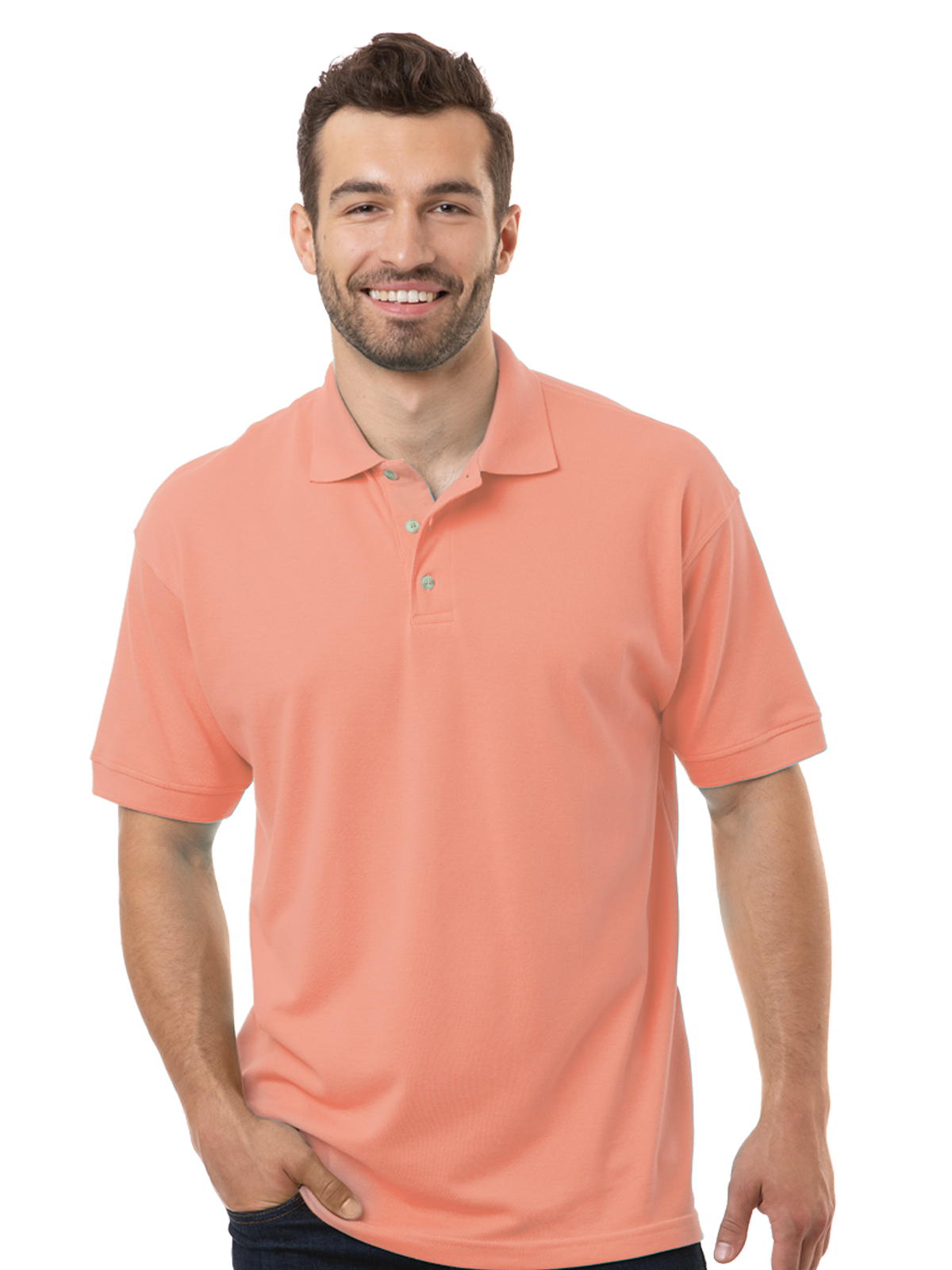 Blue Generation - Men's Pocketless Superblend Short Sleeve Polo 1