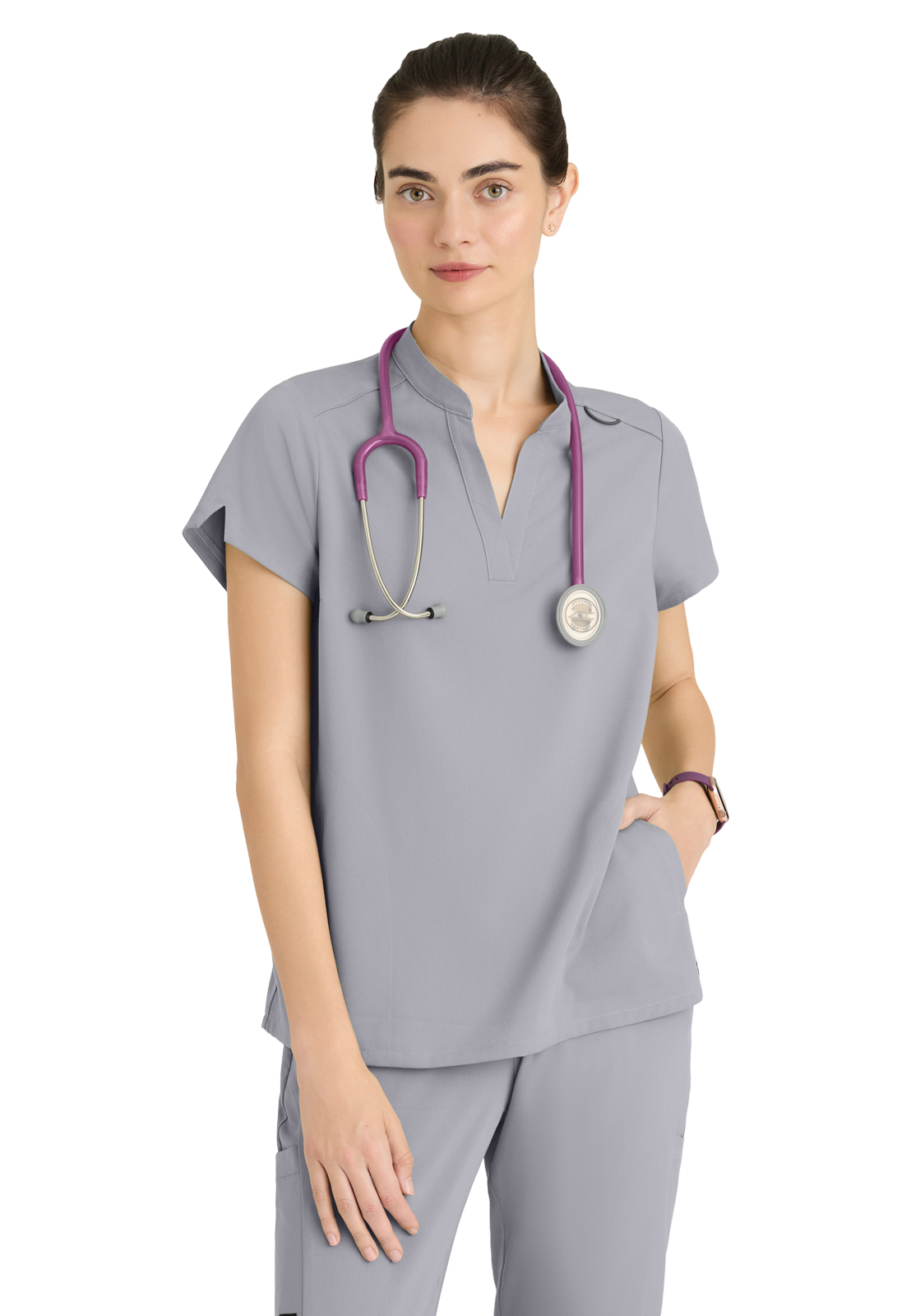Grey's Anatomy Spandex Stretch - Women's Two-Pocket Avery Scrub Top 40