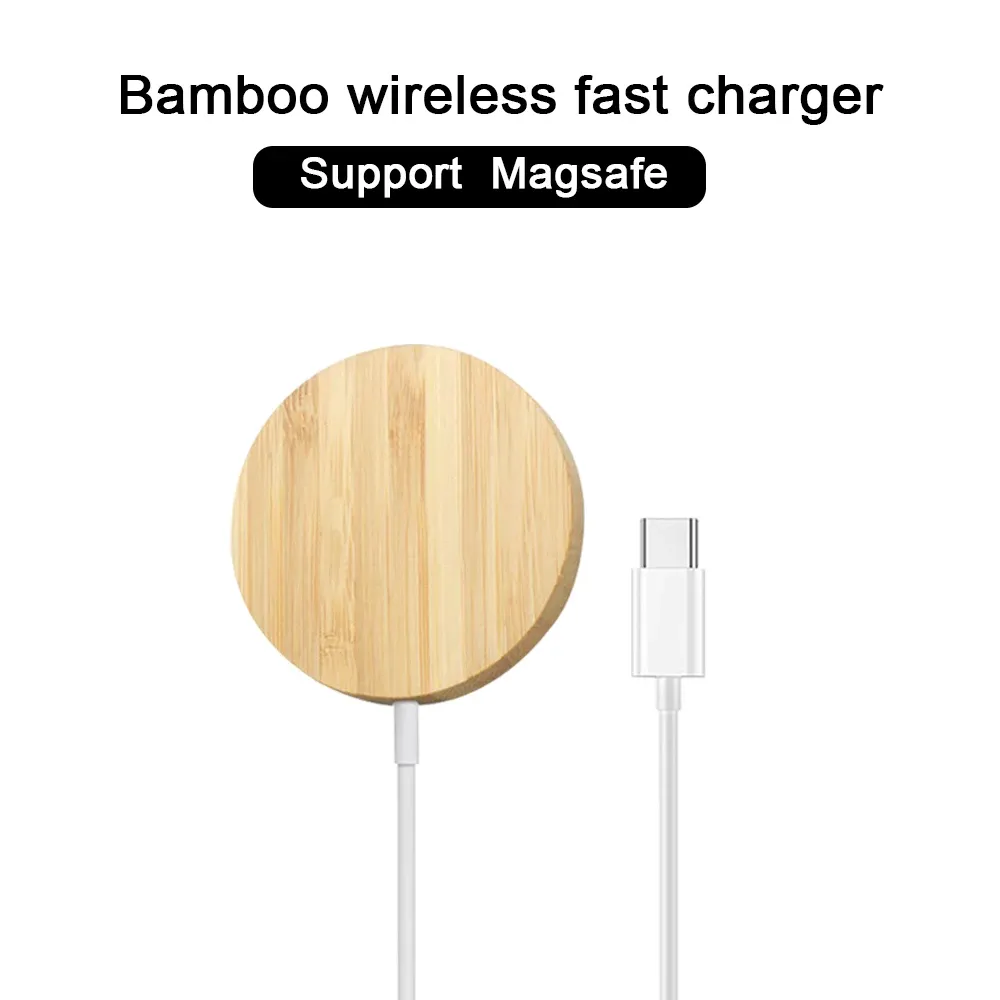 Bamboo Magnetic Wireless Charger 15W 4
