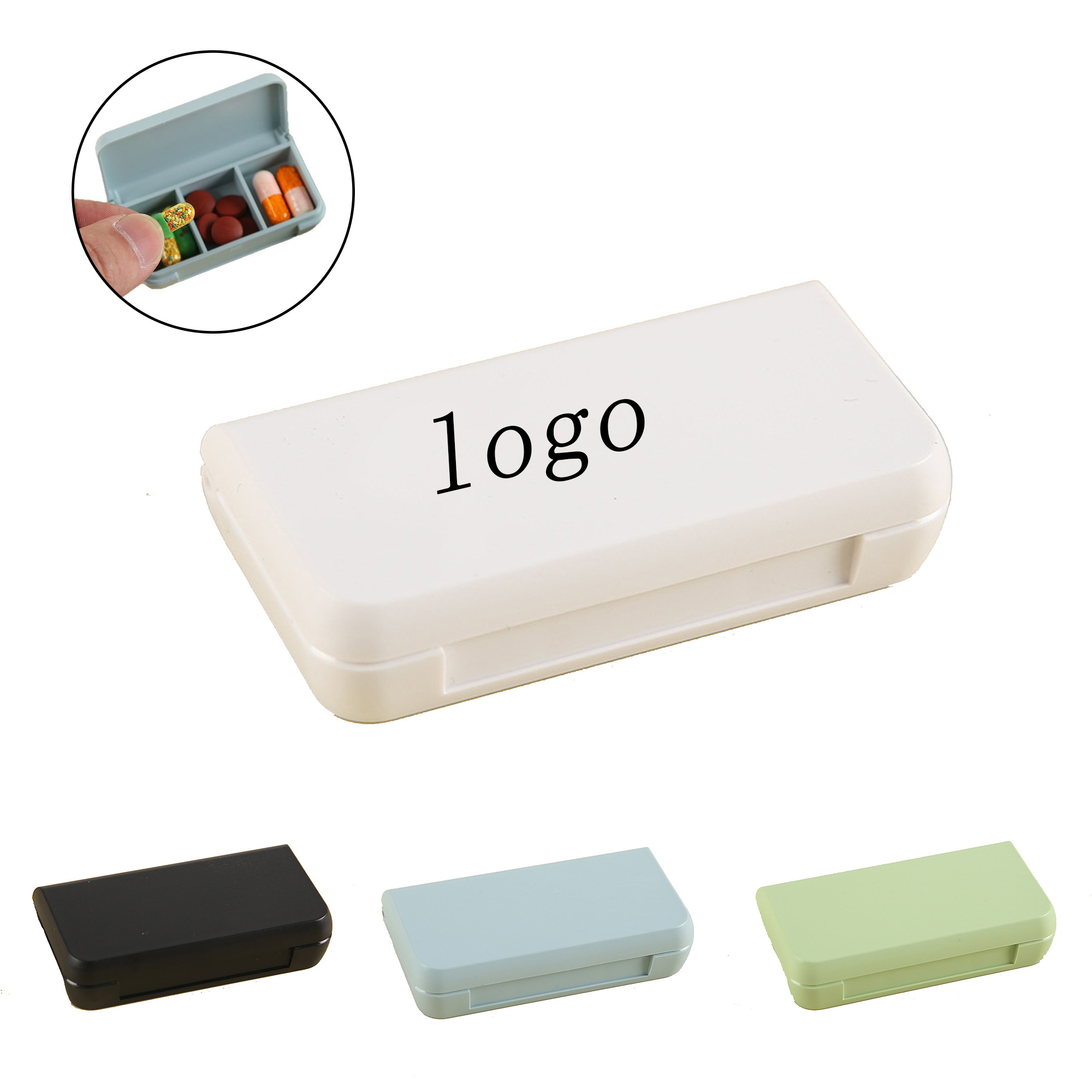 Three-Compartment Pill Organizer Box 2