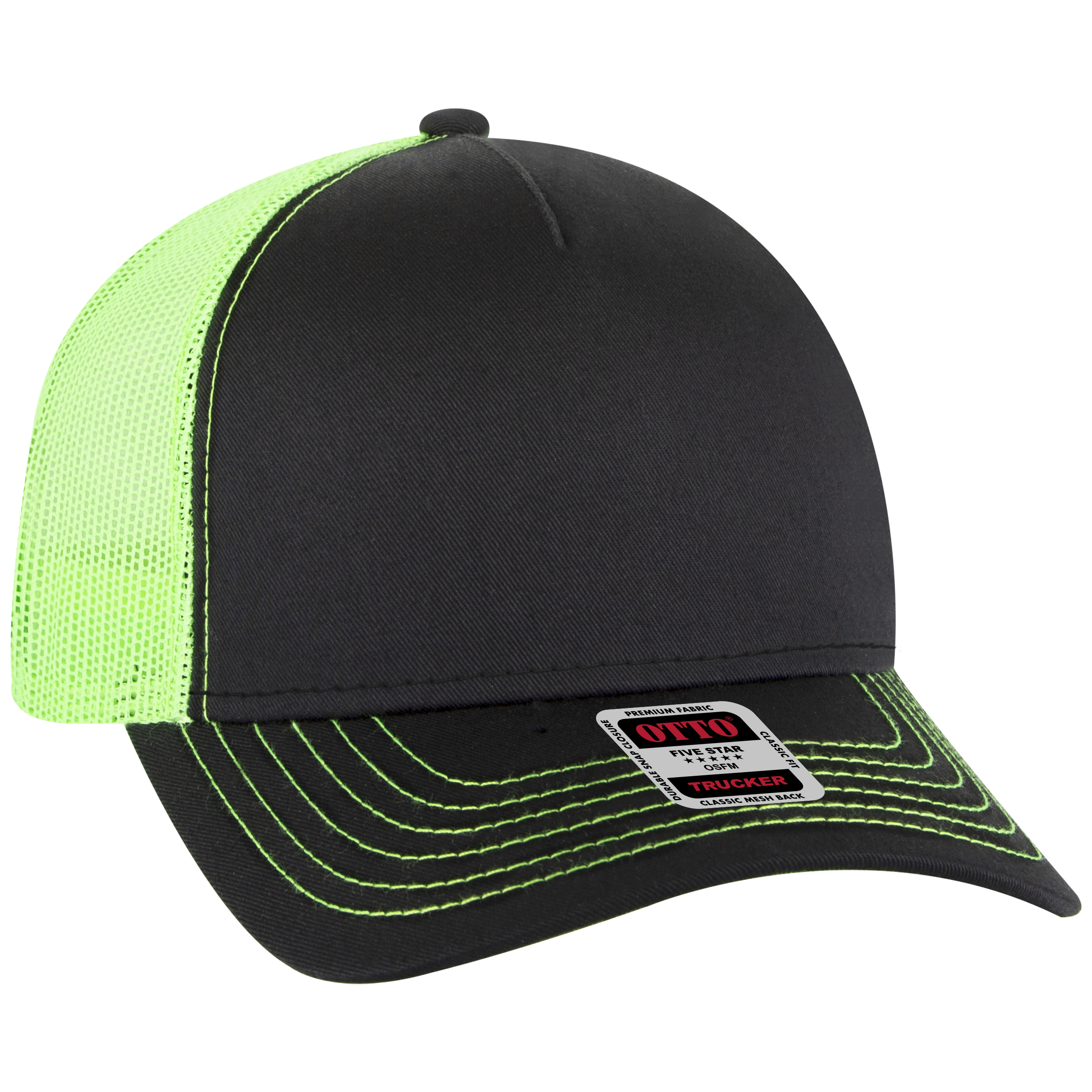 OTTO CAP® 5 Panel Low Profile Mesh Back Trucker Hat 3