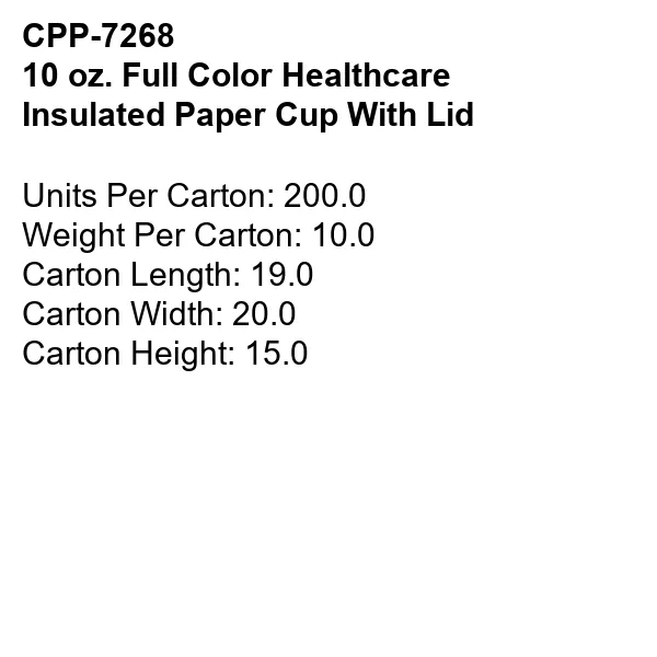 10 oz. Full Color Healthcare Insulated Paper Cup With Lid 4