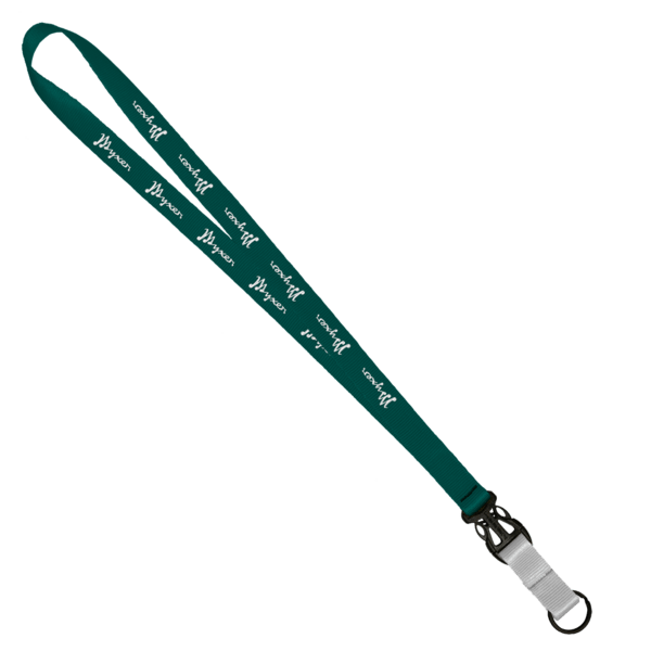3/4" Multi color (Top and bottom) Nylon Lanyard with Plastic Slide Buckle R 483