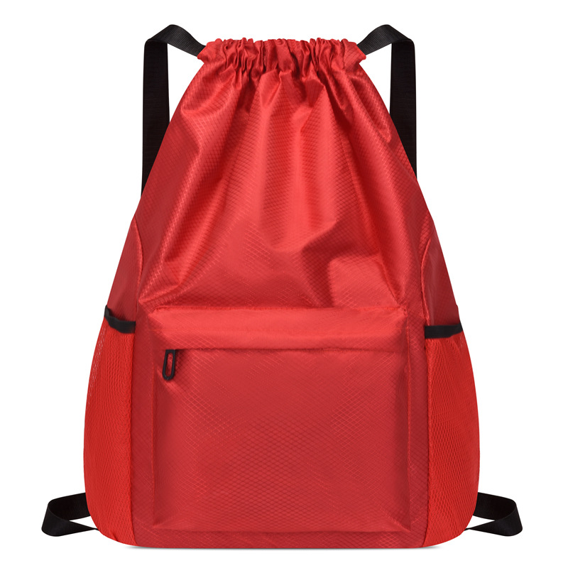 Waterproof Large Sports Drawstring Backpack w/Adjustable Shoulder Strap 25