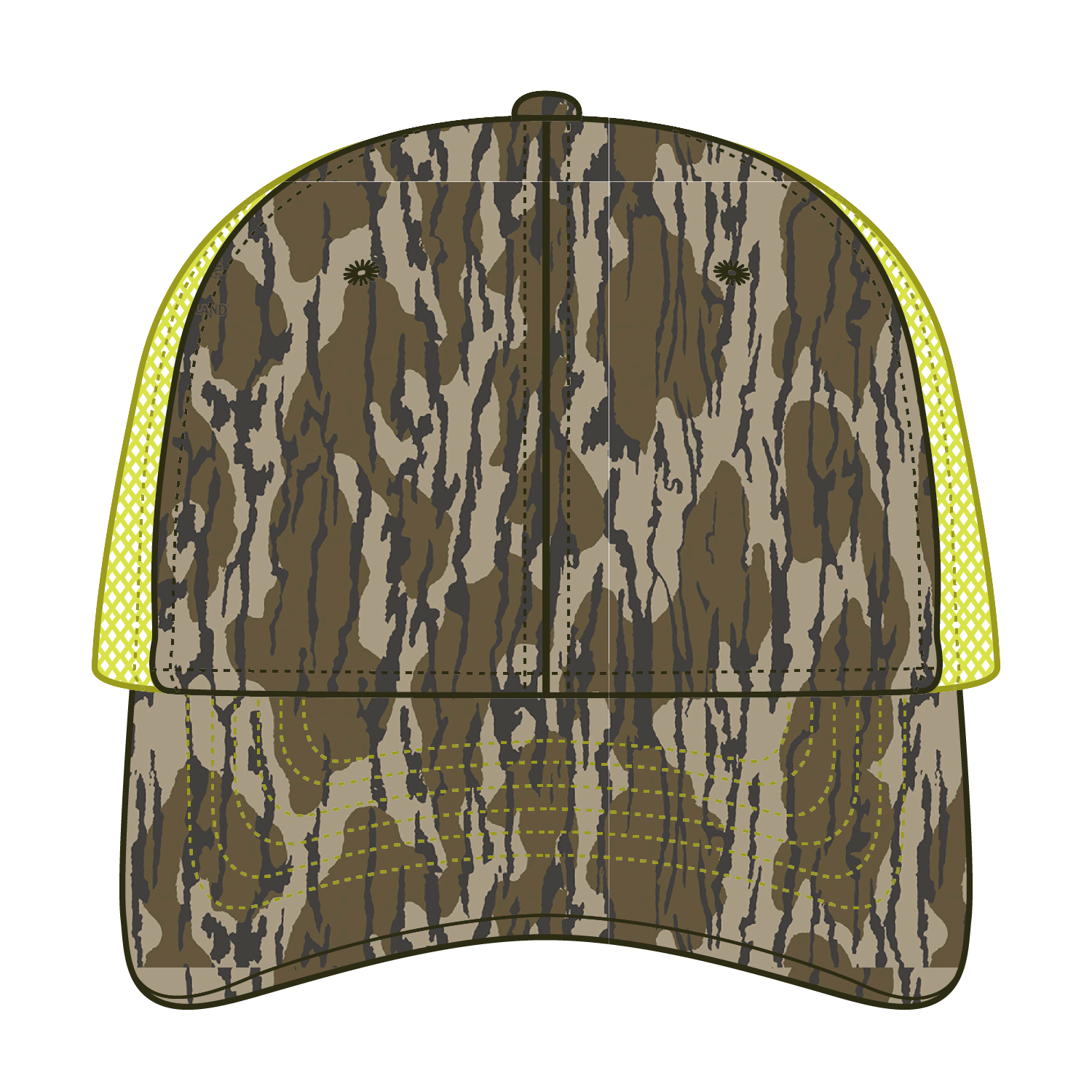 OTTO CAP Mossy Oak Camouflage Superior Polyester Twill 6 Panel Low Profile Mesh Back Baseball Cap 5
