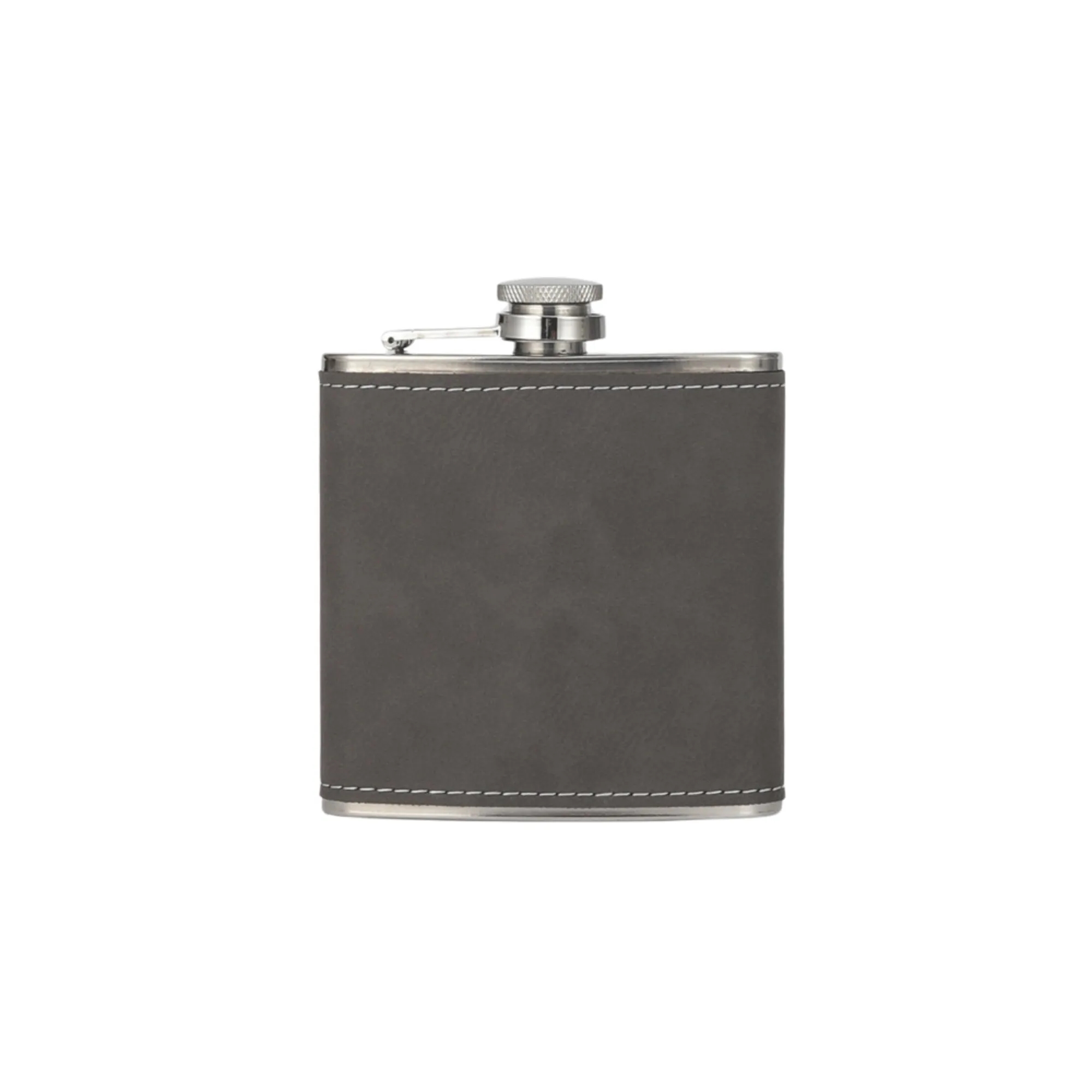 Engraved Leather Hip Flask 6oz 4