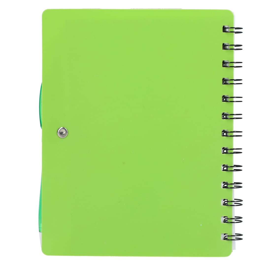 5" x 7" Recycled Dual Pocket Spiral Notebook w Pen 163