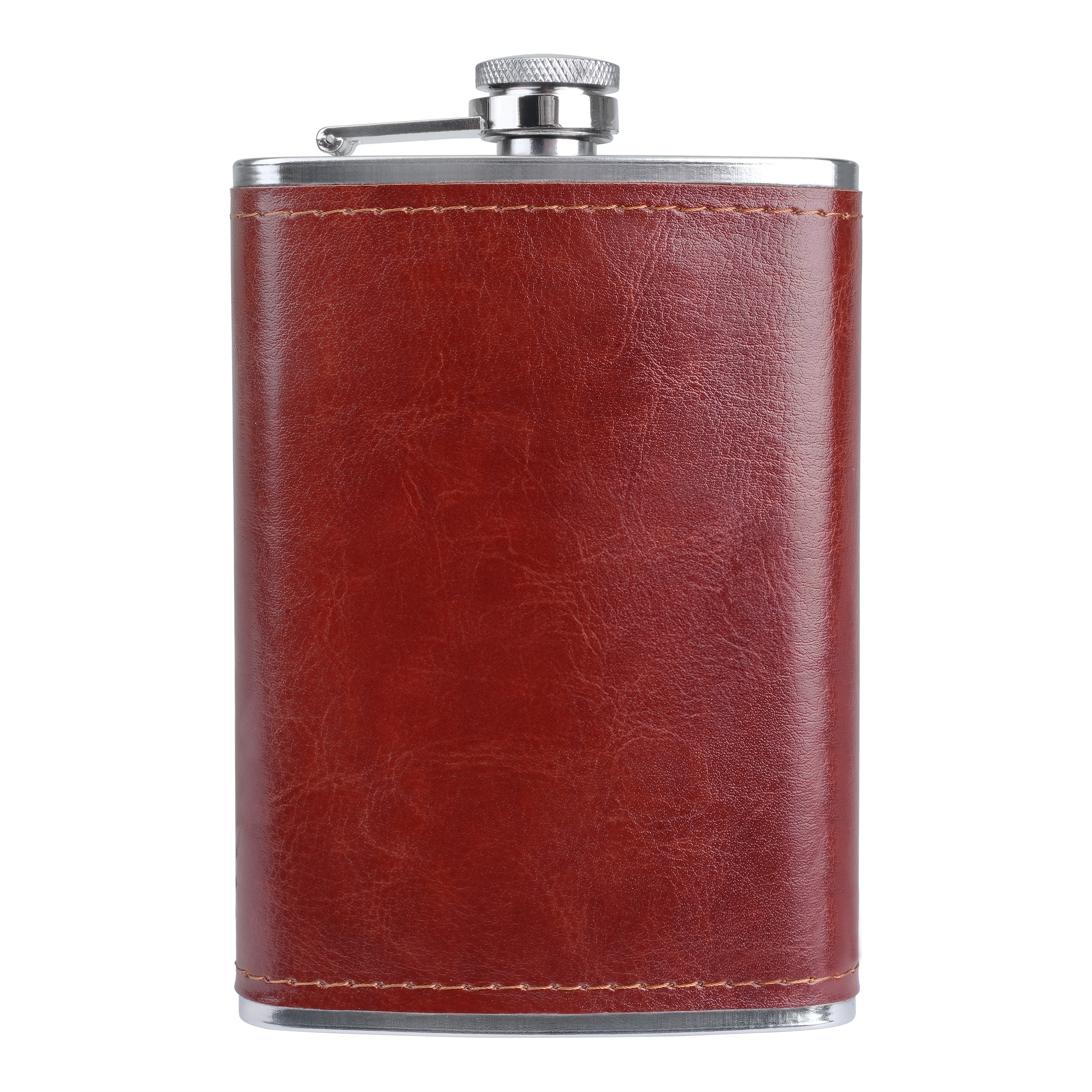 8 Oz. Leatherette Wrapped Flask, custom water bottle with logo imprint 8