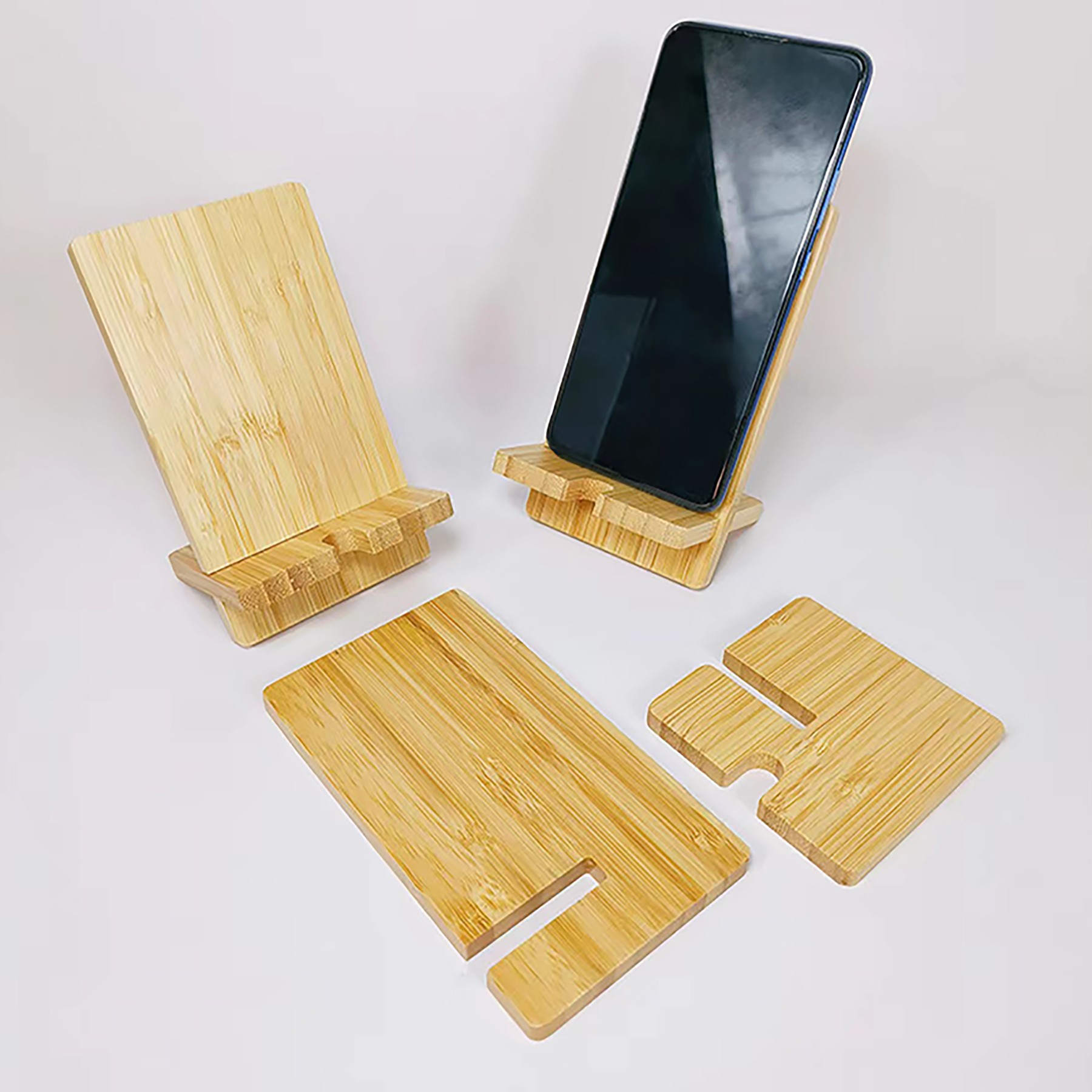 Bamboo Wood Phone Stand 2