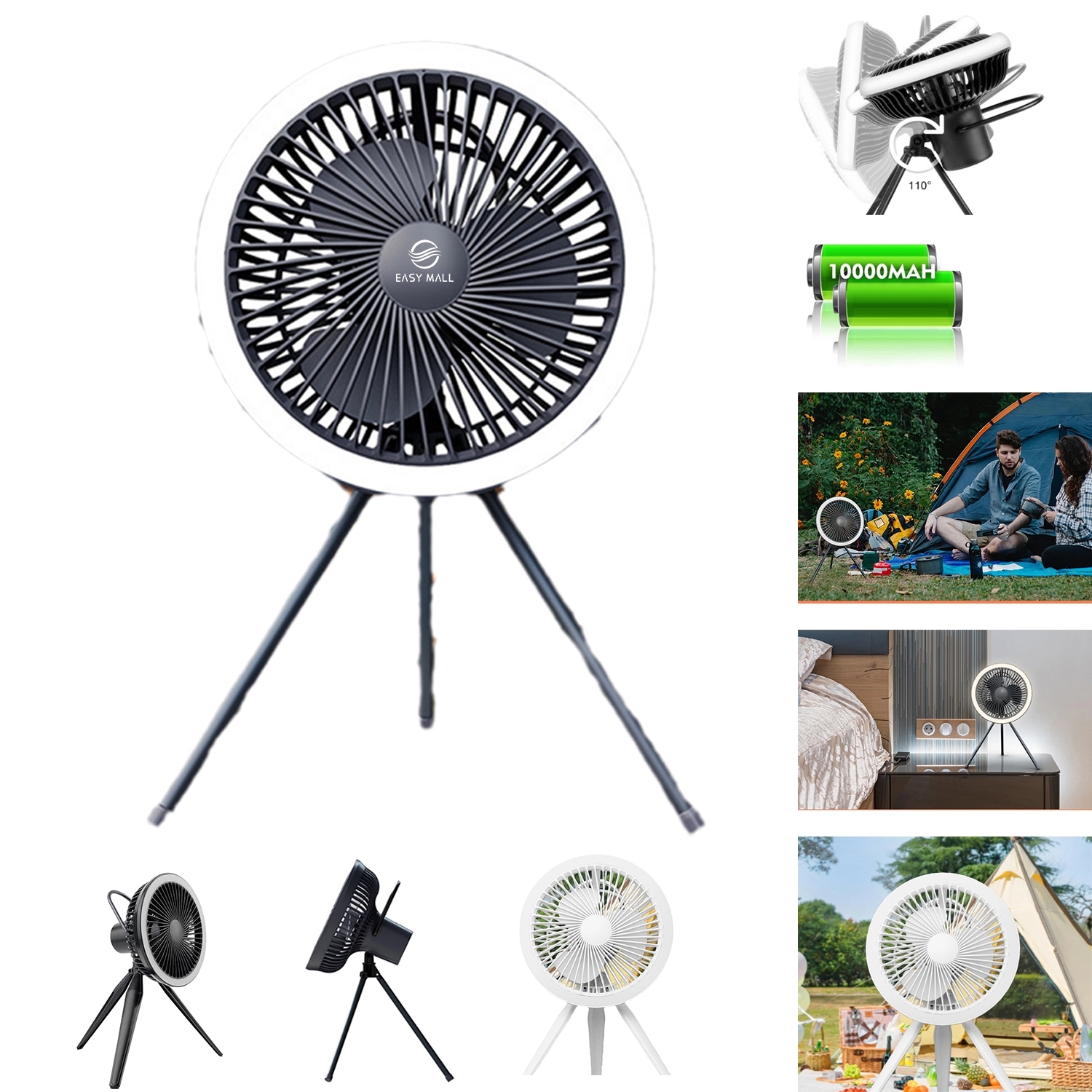 Camping Fan with Led 2