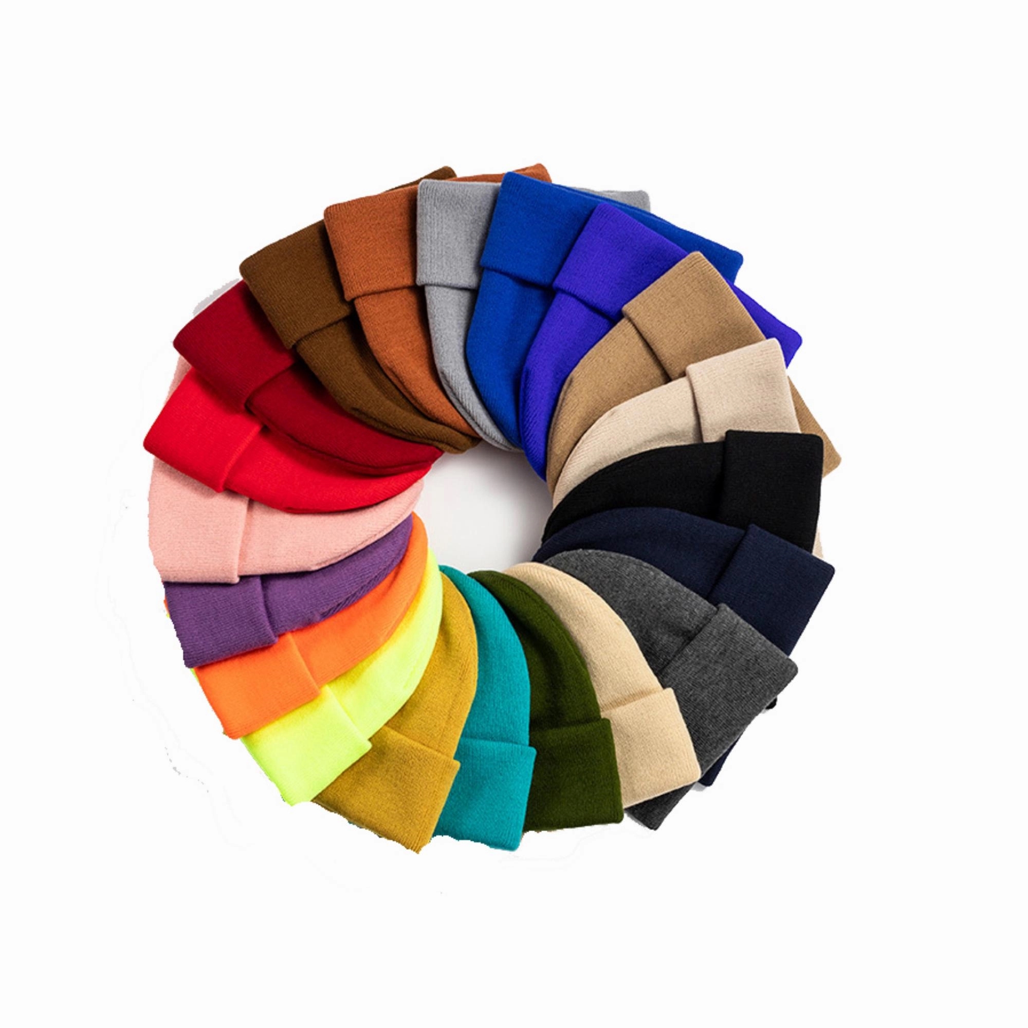 Full Color Pom Knitted Hat 1
