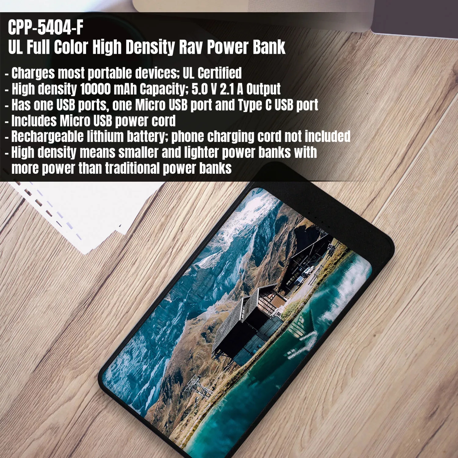 UL FULL COLOR HIGH DENSITY RAV POWER BANK 4