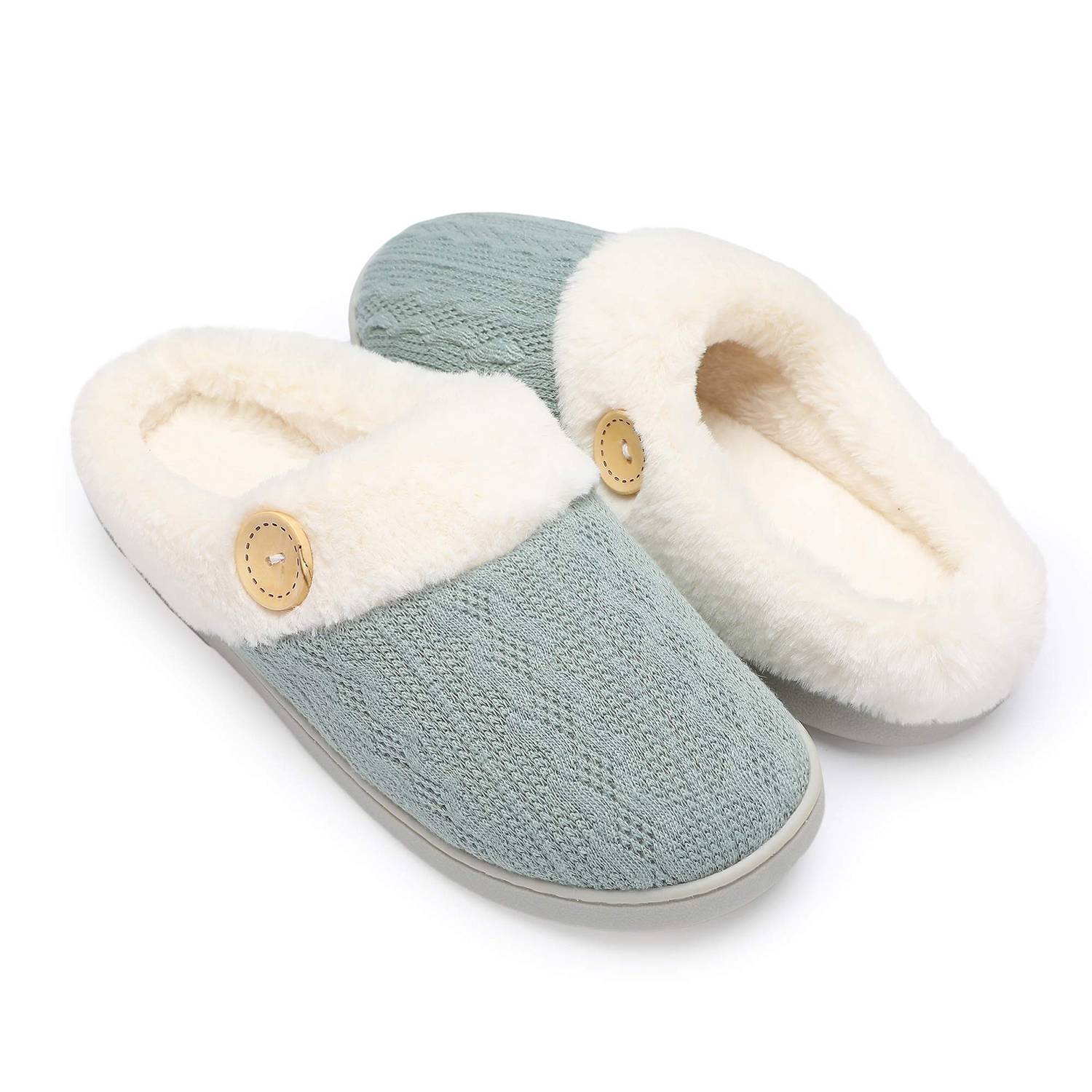 Non-Slip Outdoor Home Memory Cotton Warm Plush Slippers 12