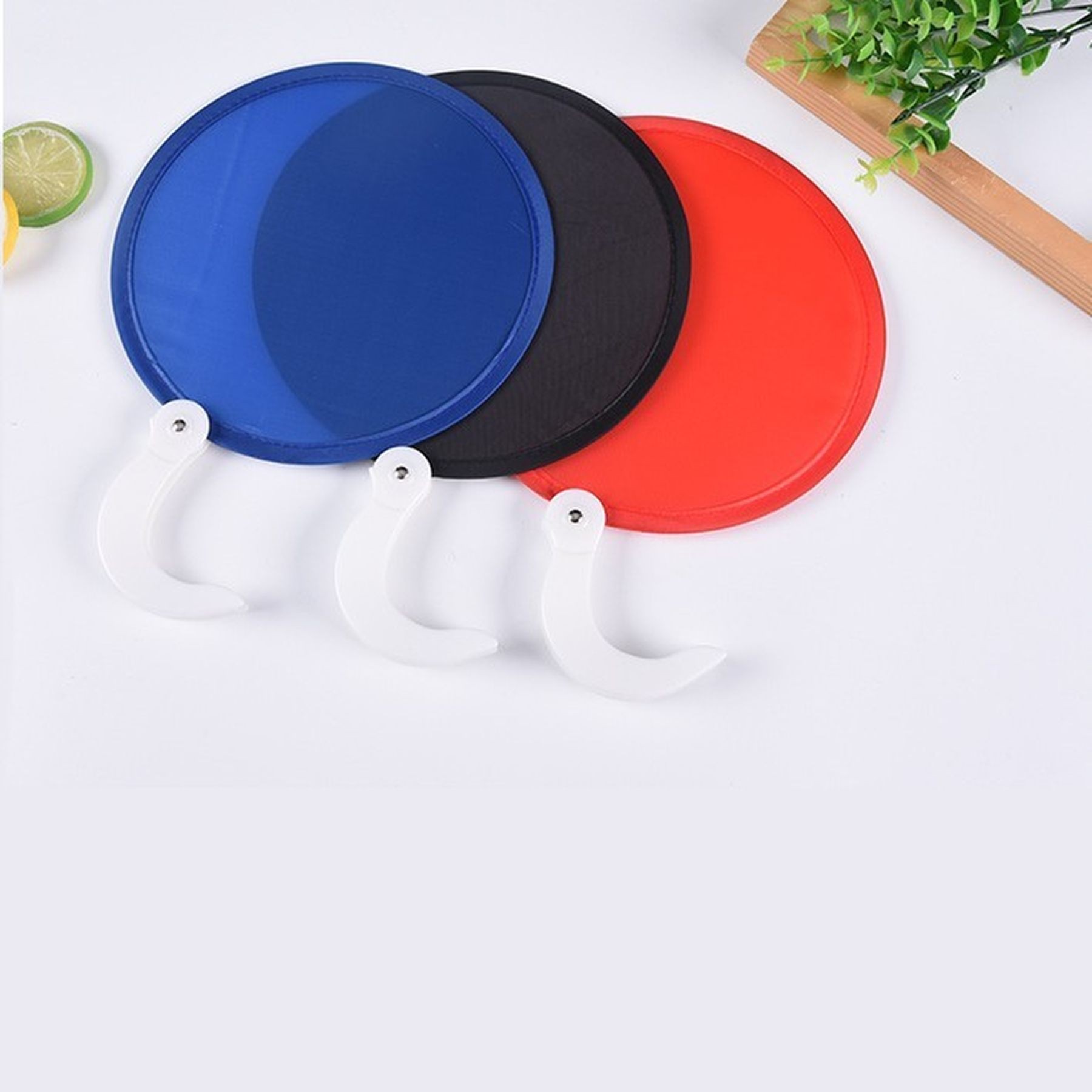 Foldable Flying Disc Handheld Fans With Storage Pouch 11