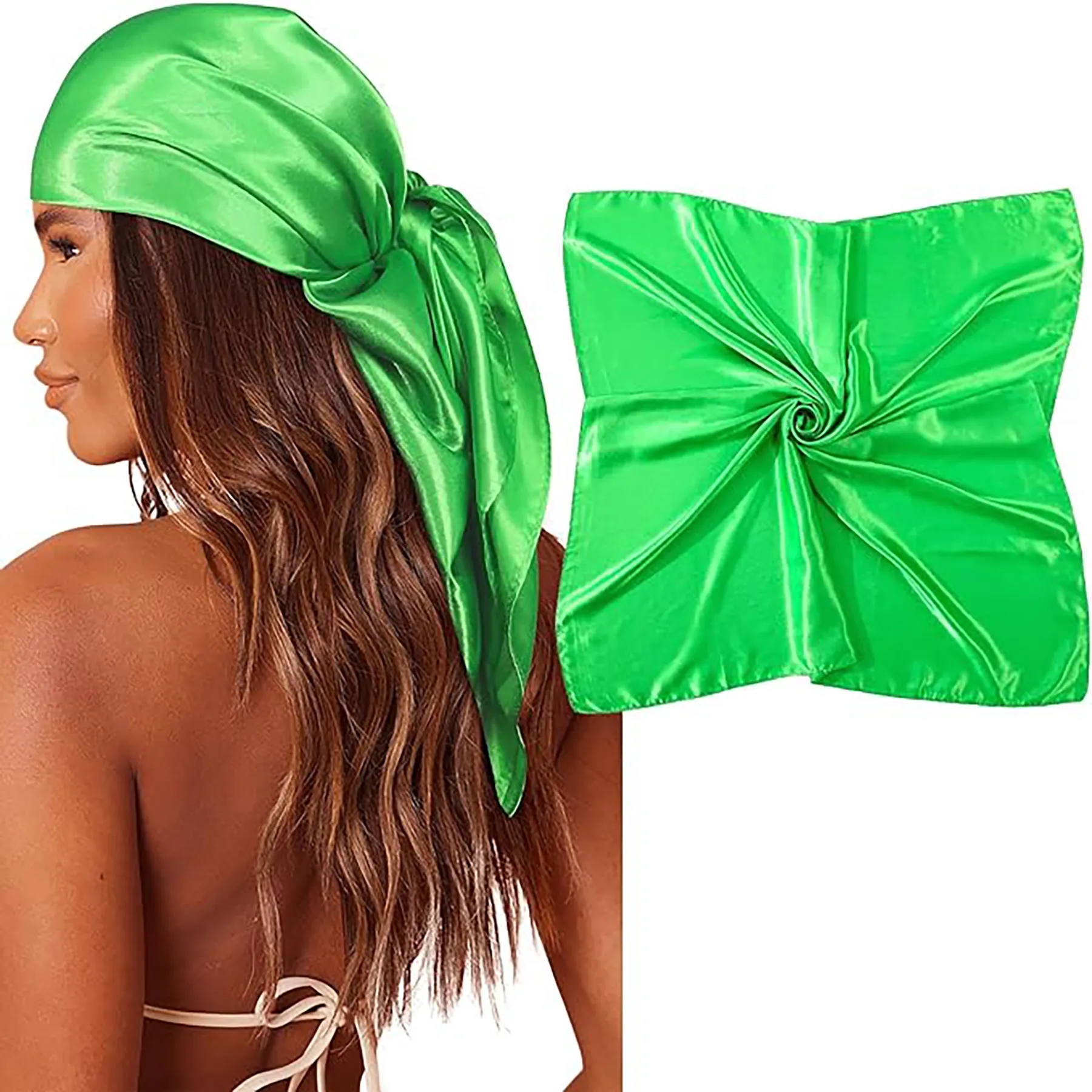 35" Large Square Silk Bandana 9