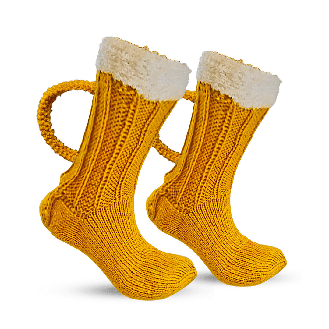 Hand knit Beer Mug Sock 2