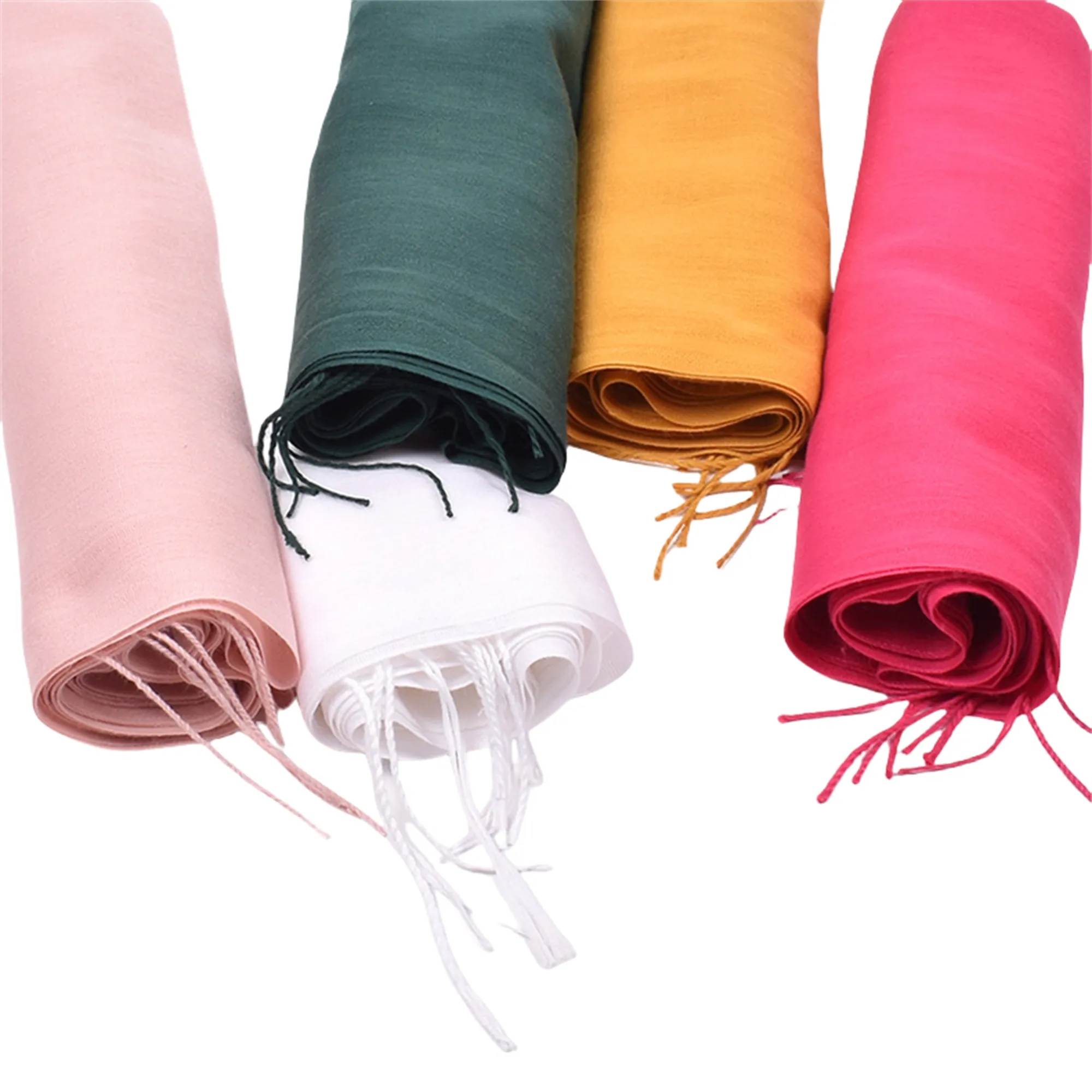 Soft Cashmere Winter Scarf With Fringes 4