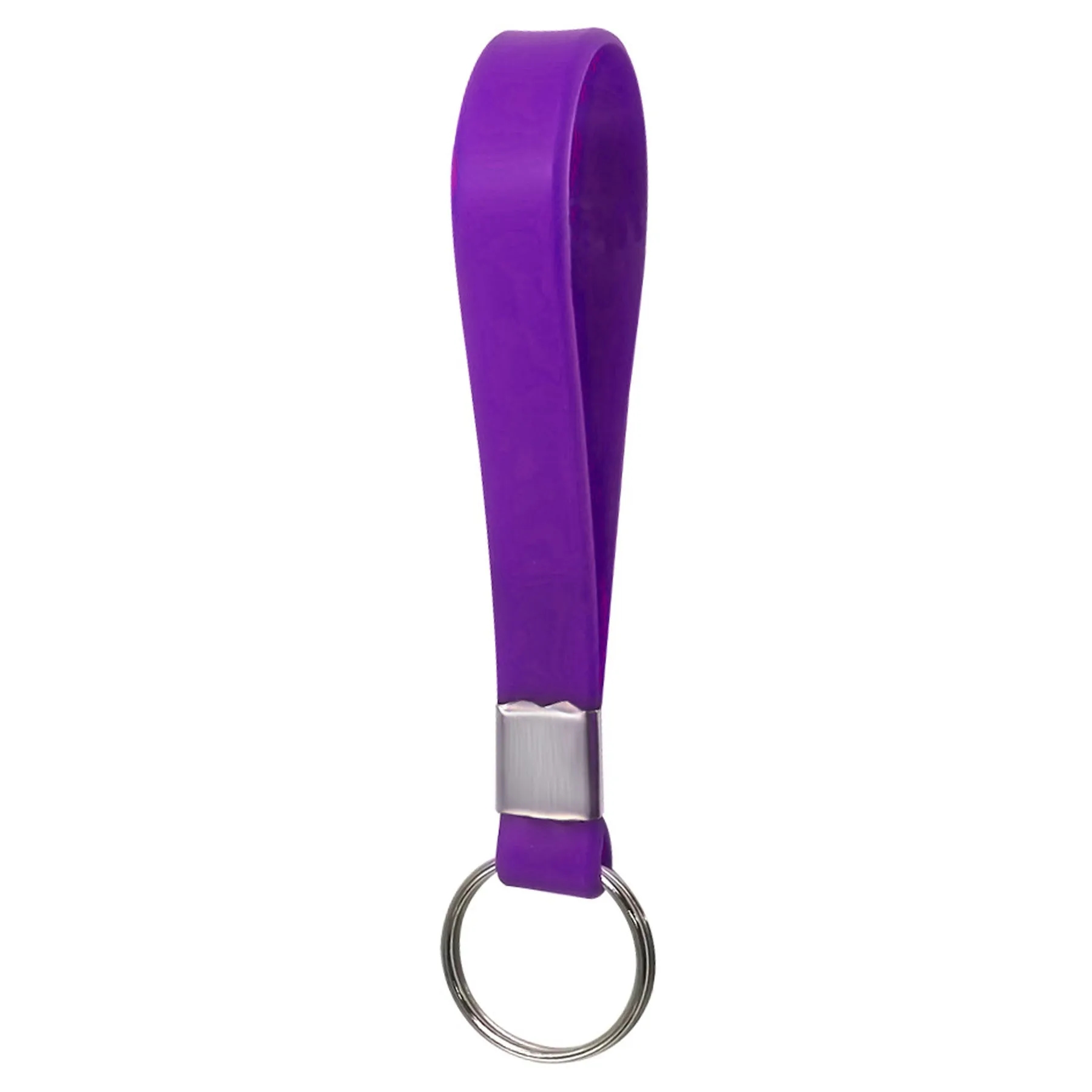 Screen Printed Silicone Wristband Keychain 9