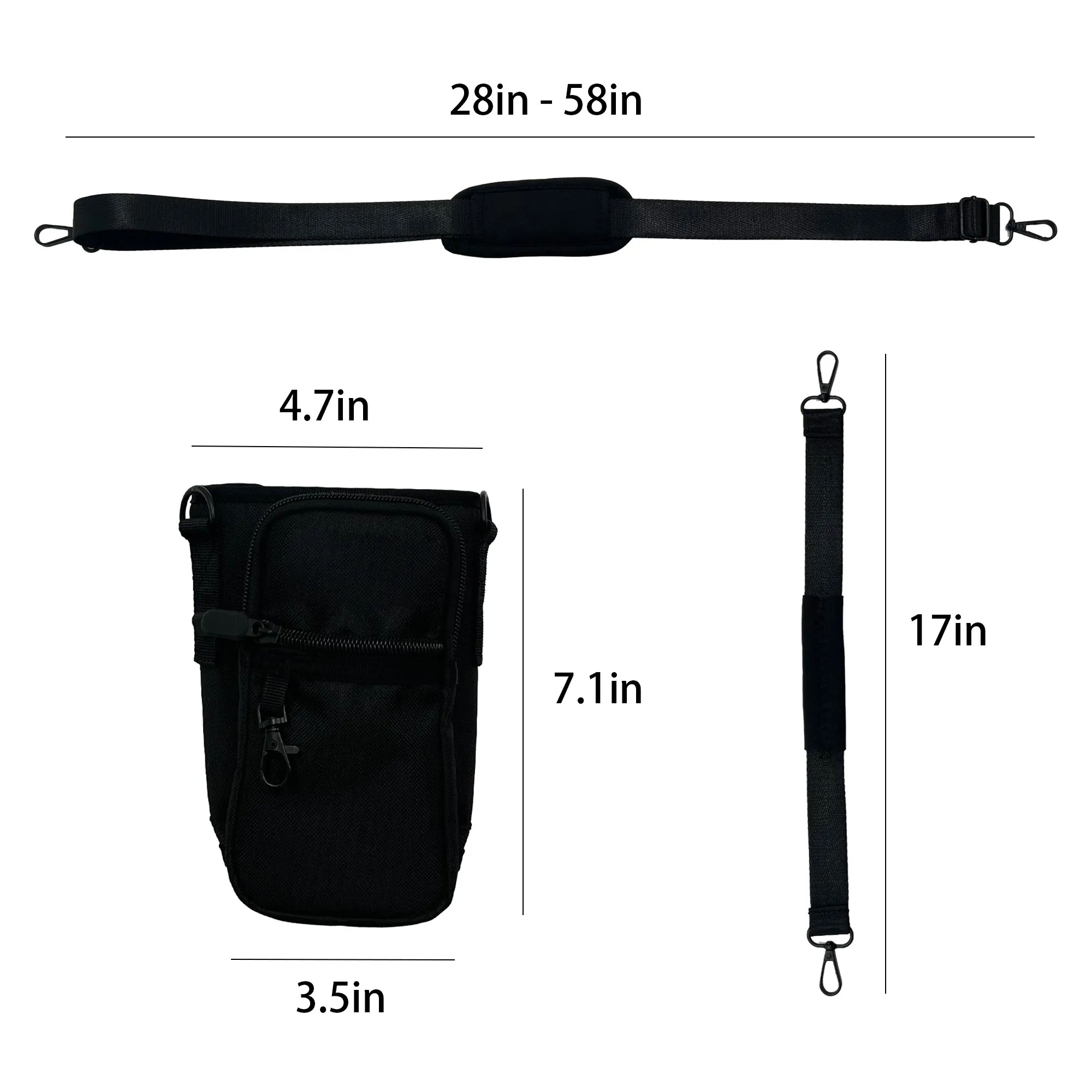 Durable Oxford Water Bottle Bag with Key Hook 3