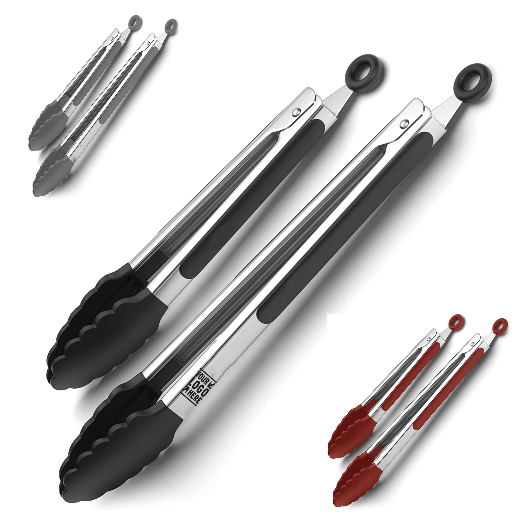 Cooking Kitchen Tongs with Silicone Tips 2