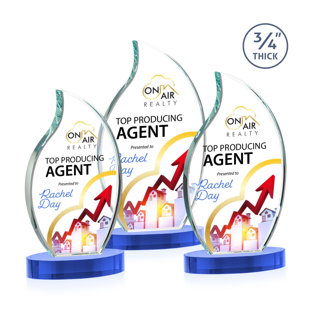 Croydon VividPrint™ Award on Alberton Base - Sky Blue