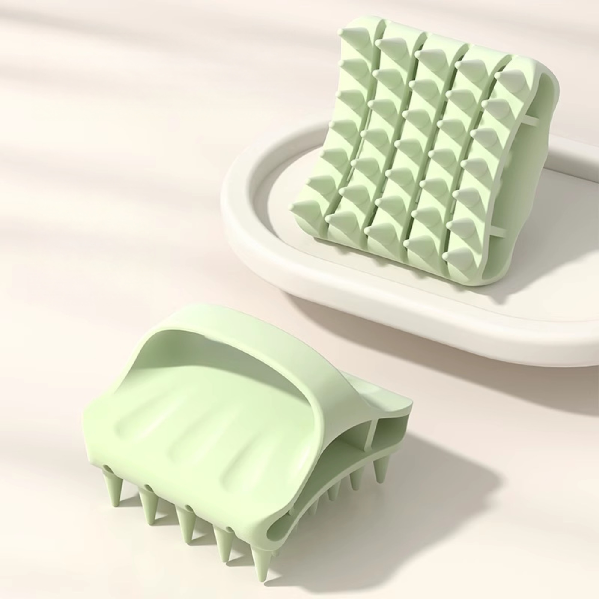 Soft Silicone Scalp Massager Brush For Hair Care Wellness 5