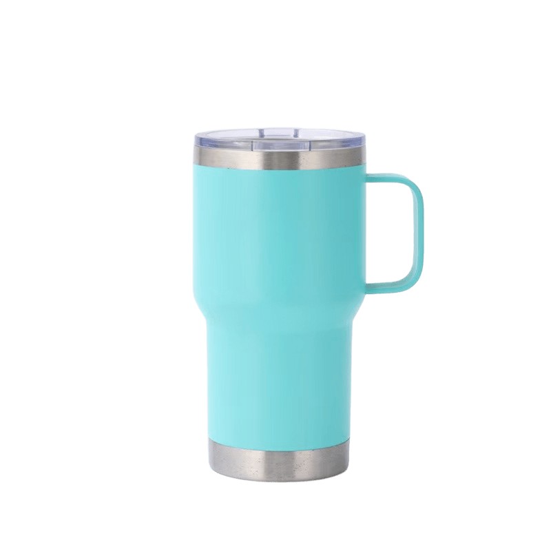 20 oz Stainless Steel Tumbler W/ Lid & Handle 8
