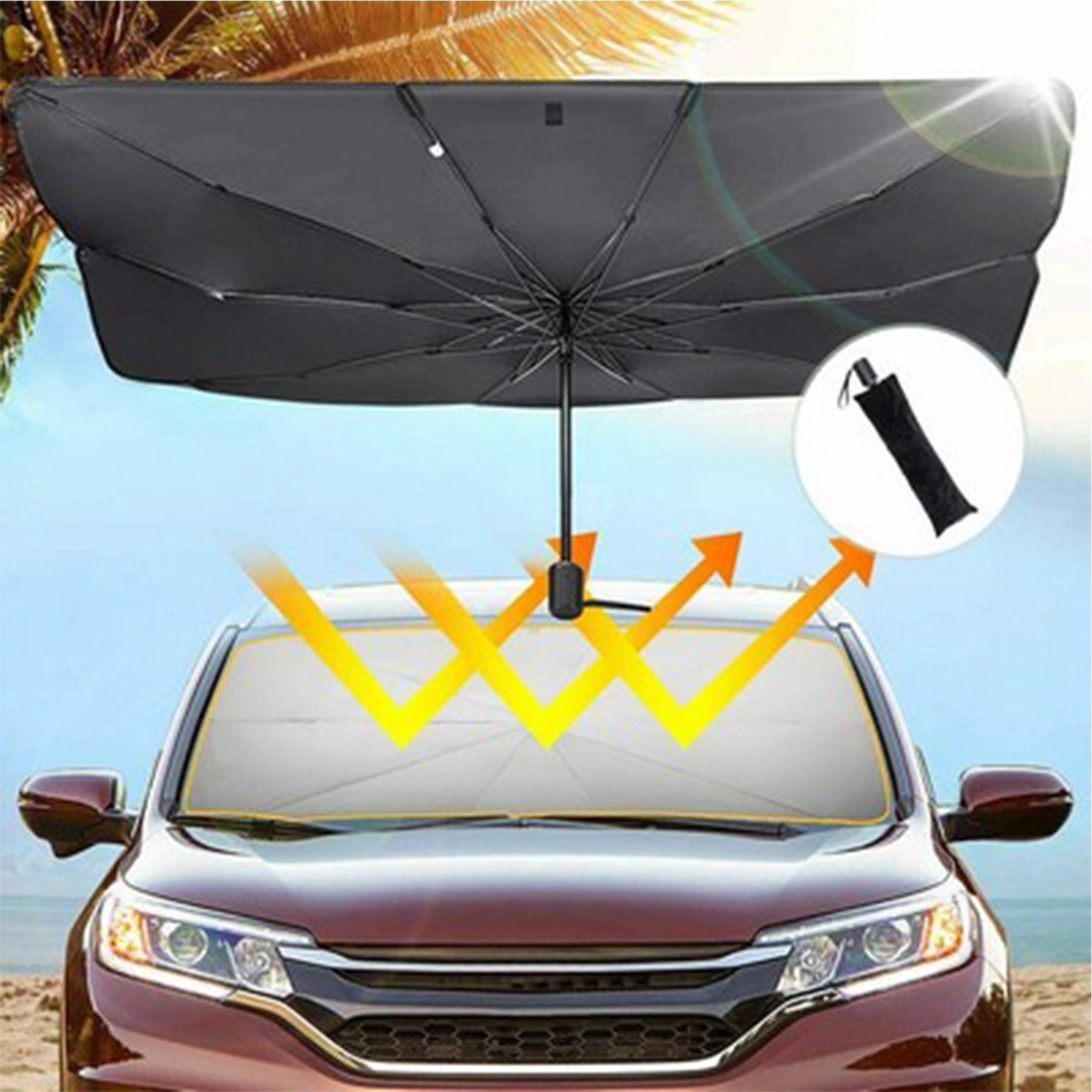 Umbrella Style Visor Car Windshield Sun Shade 2