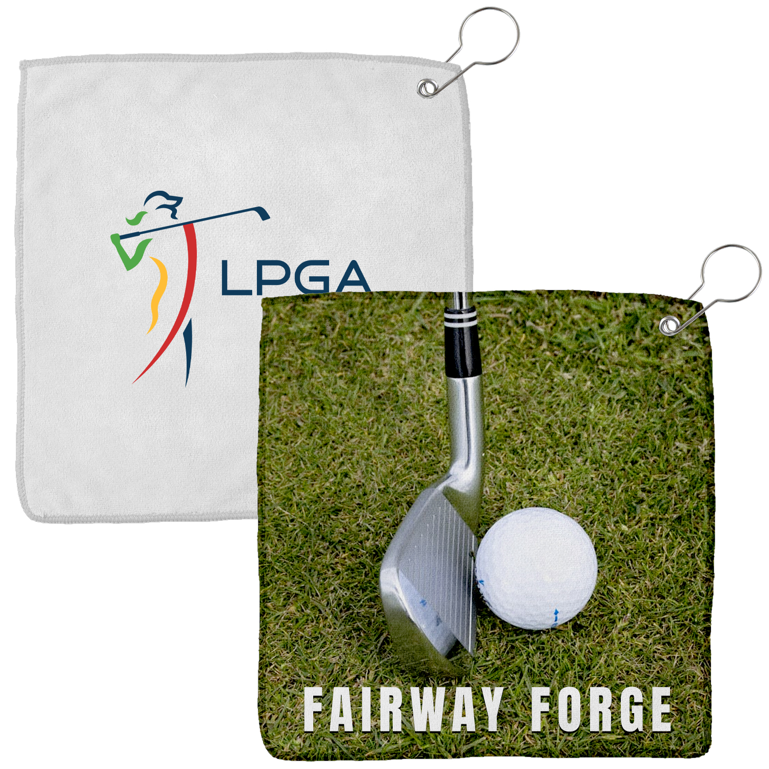 12" x 12" Sublimated Micro Fiber Golf Towel 1