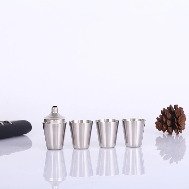Customizable 6 oz Stainless Steel Liquor Flask Gift Set 5