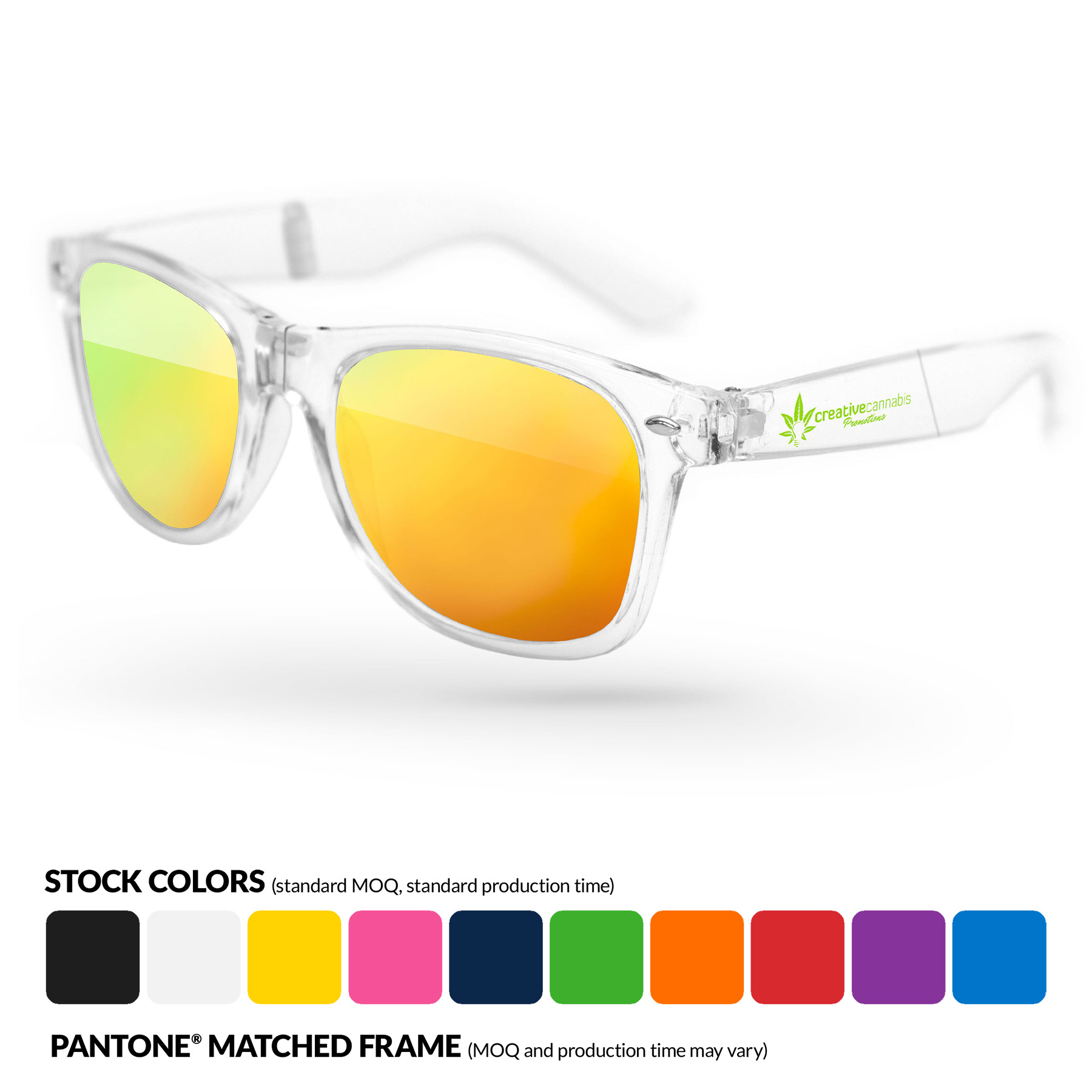 Clear Foldable Retro Mirror Sunglasses 14