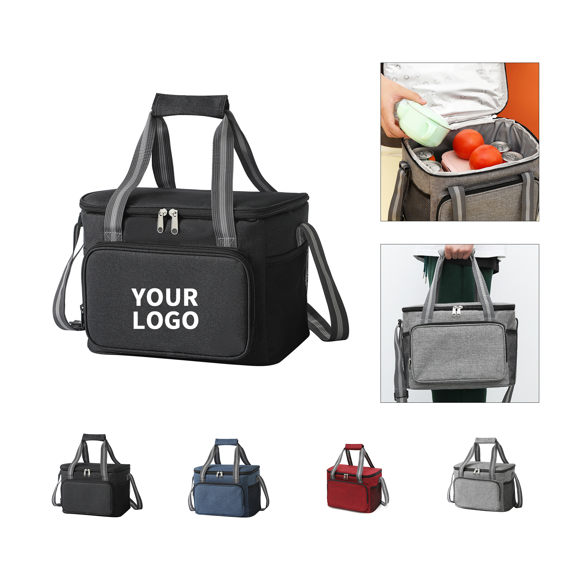 Insulation Cooler Lunch Bag 12 x 7.5 x 9" 5