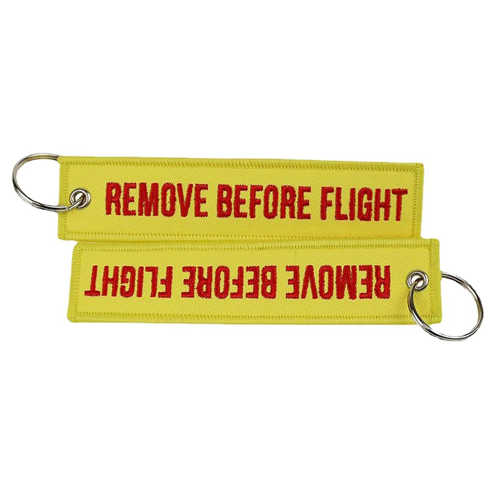 Embroidered Fabric Keychain Tag 3