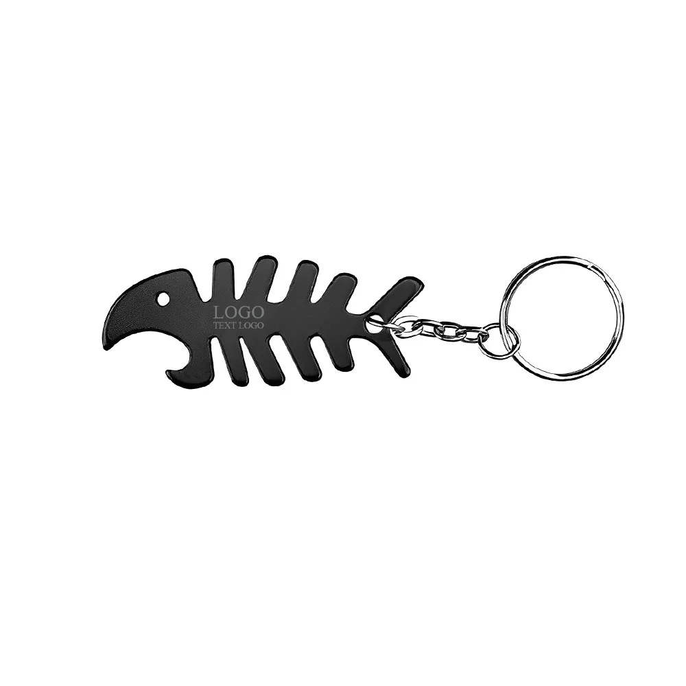 Fish Bone Shaped Bottle Opener Keychain 7