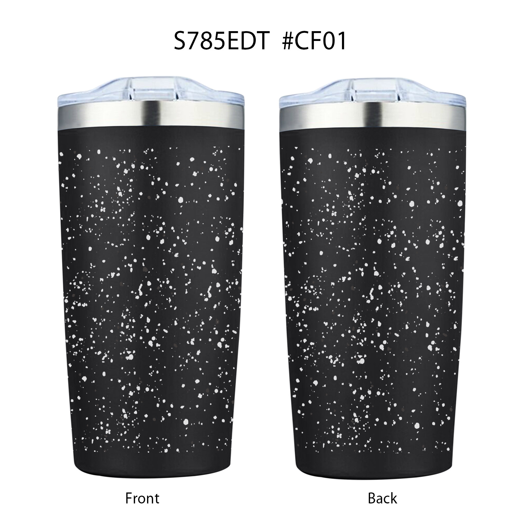 20 oz. Speckled Design Double Wall Vacuum Tumbler Water Bottle 8