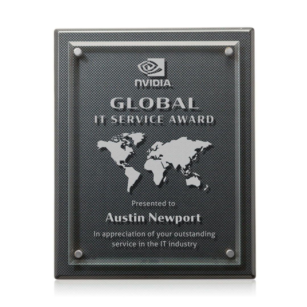 Caledon Plaque - Carbon Fibre/Silver 1
