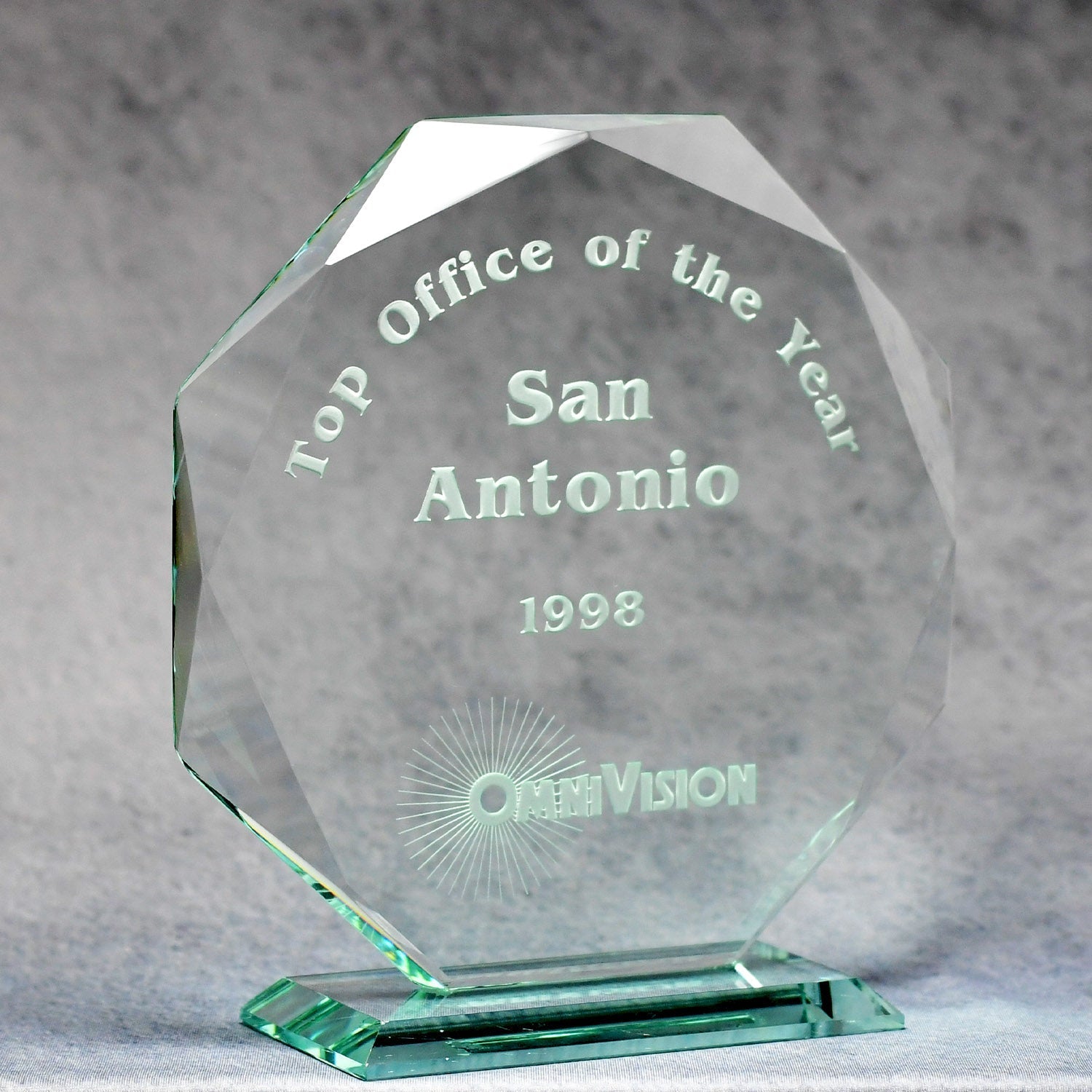 Jade Glass Multi-Faceted Octagon 4