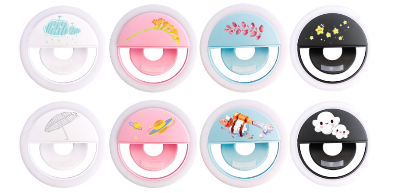 Round Shape Portable Clip-on Selfie Fill Light Lamp 2