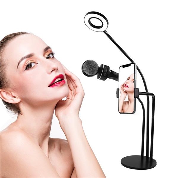 Selfie Ring Light Smartphone Mic Holder 4