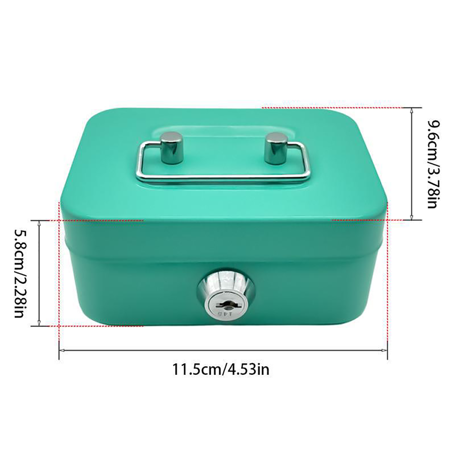 Small Cash Box w/ Lock and Slot 5