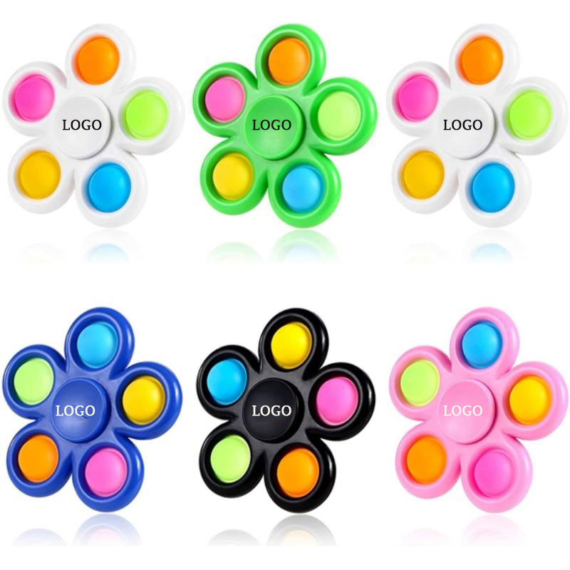 Five Bubbles Sensory Fidget Toys Push Bubble Pop Spinners 2