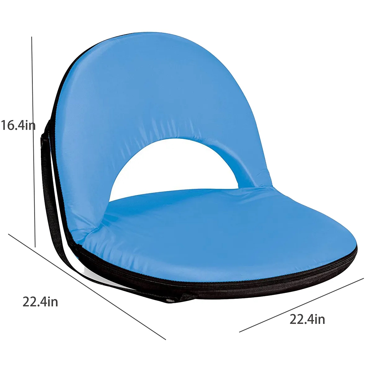 Portable Multi-Fold Padded Floor Chair With Back Support 5