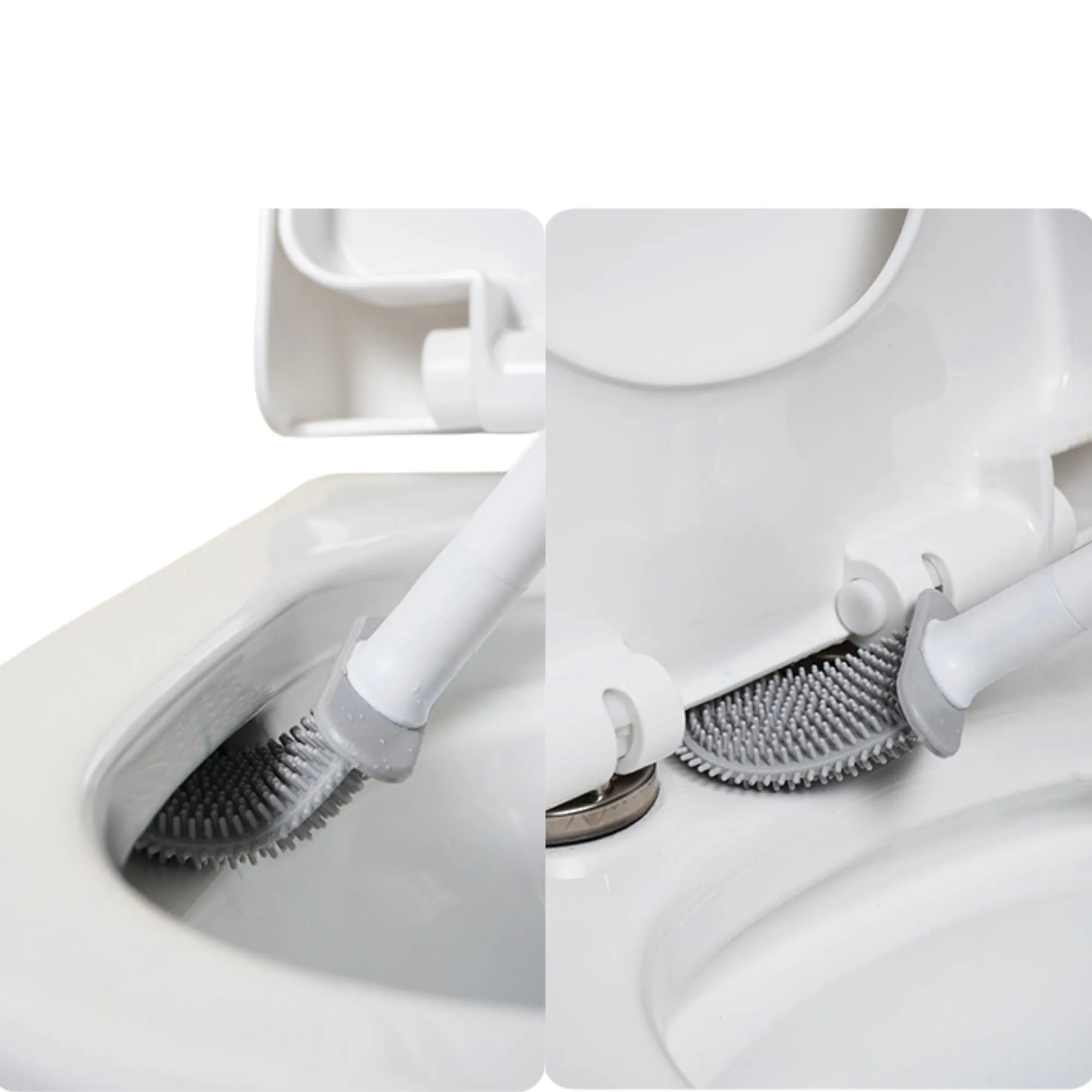 Soft TPR Wall - Mounted Detachable Handle Toilet Brush 11