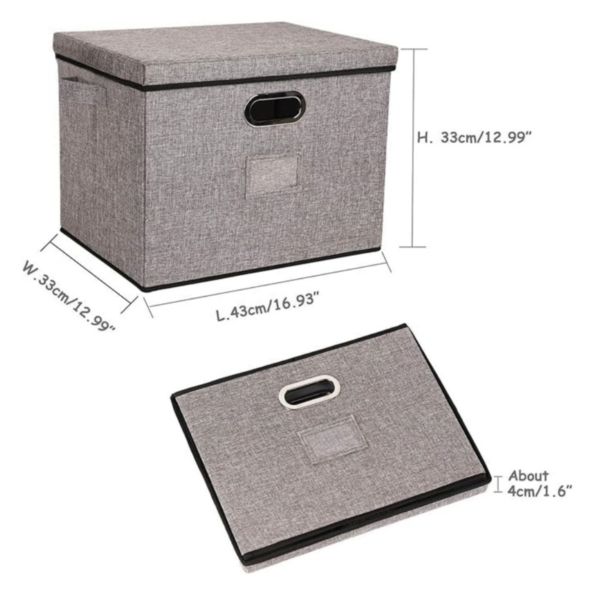 12 Inch Record Storage Boxes With Lids and Handles 3