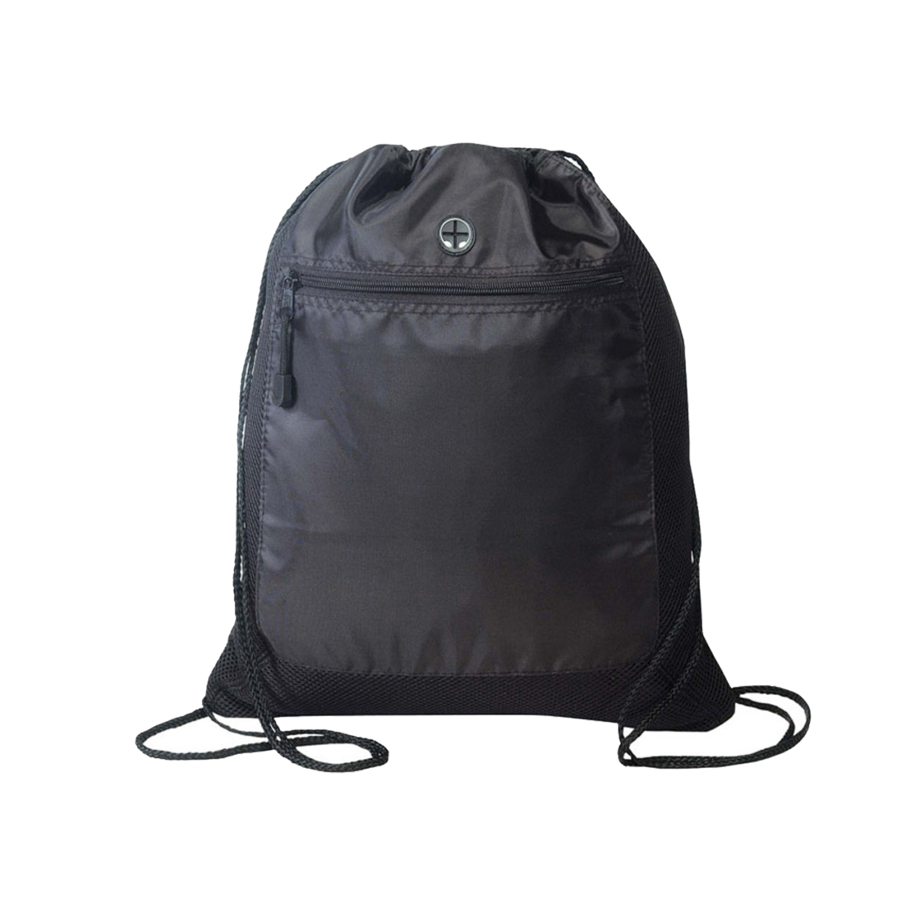 420D polyester Drawstring Tote Bag with Sandwich Mesh 5