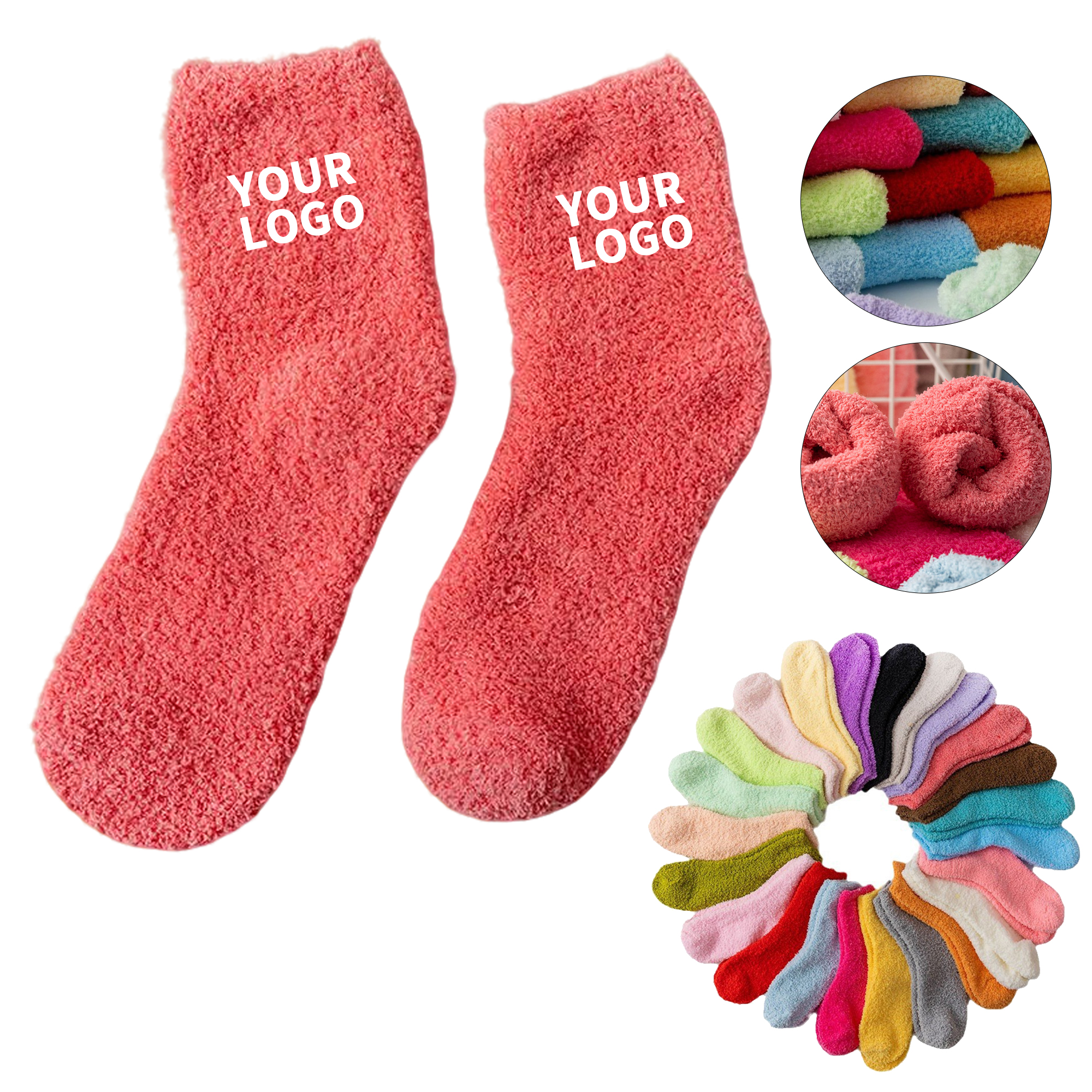 Polyester Fuzzy Sock Elastic Warm Design 4