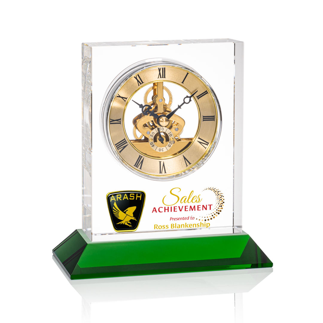Ashland VividPrint™ Clock on Base - Gold Dial