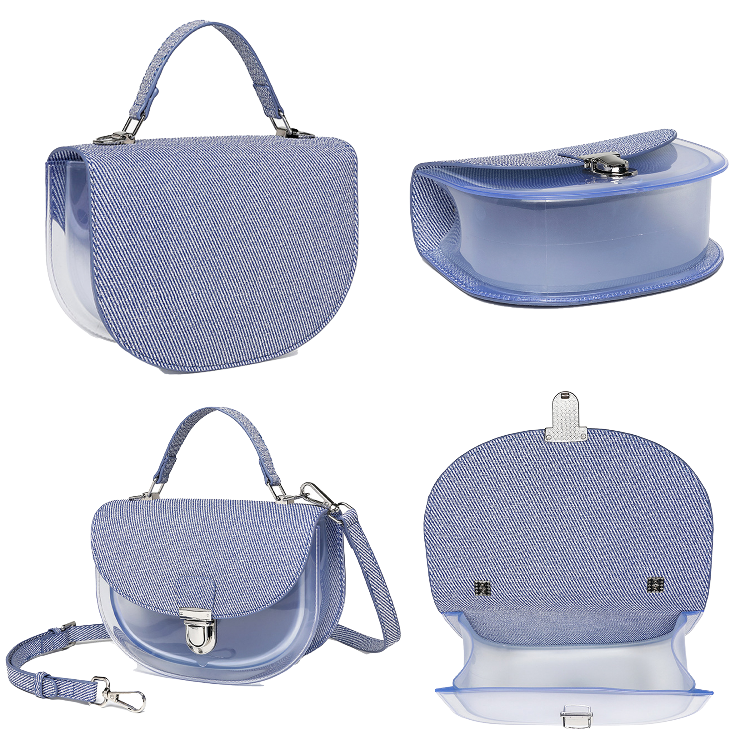 Denim Translucent Versatile Crossbody Bag 2